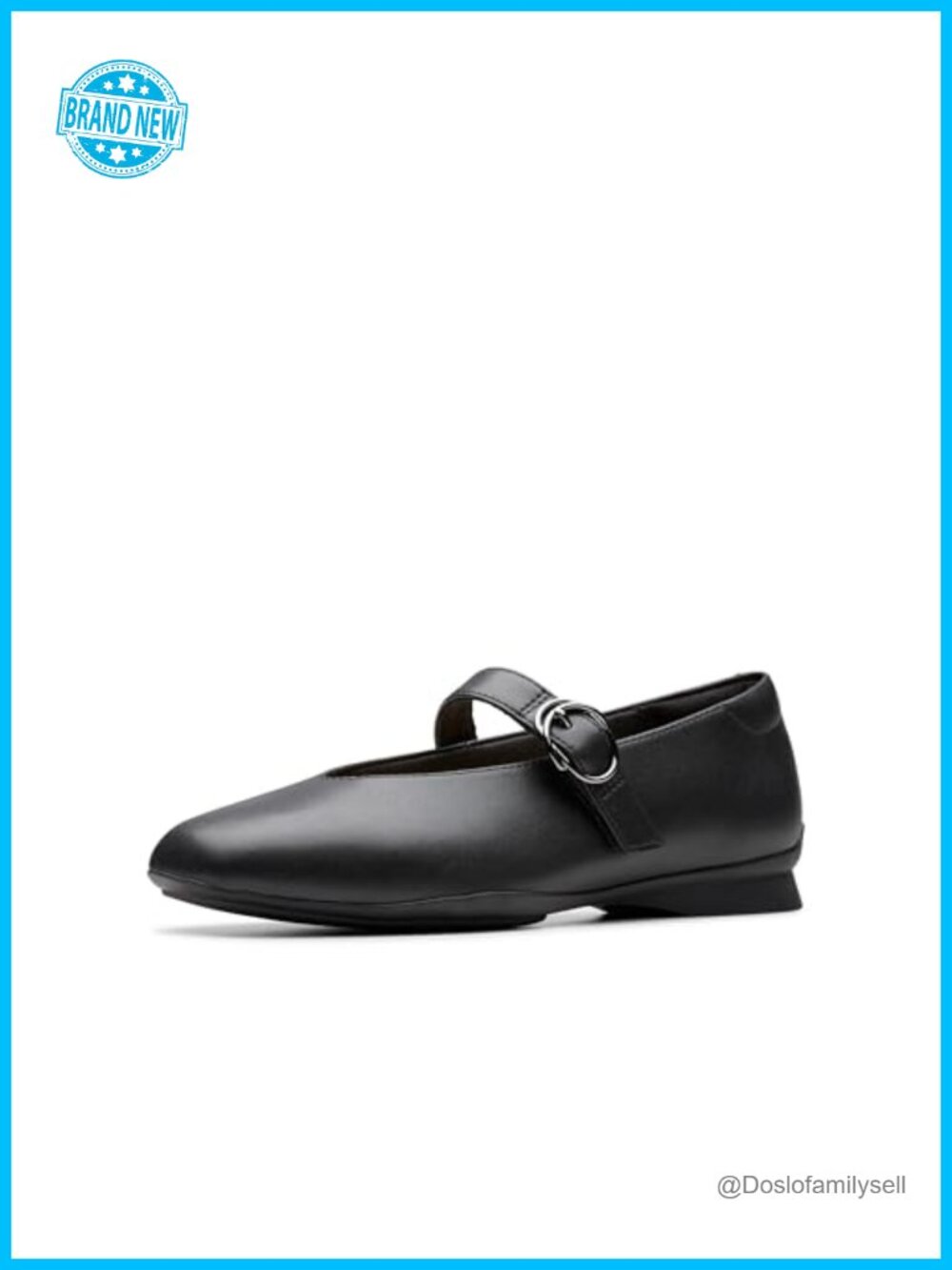 Clarks Jazmynn Iris Leather Flats Comfort Buckle Shoes